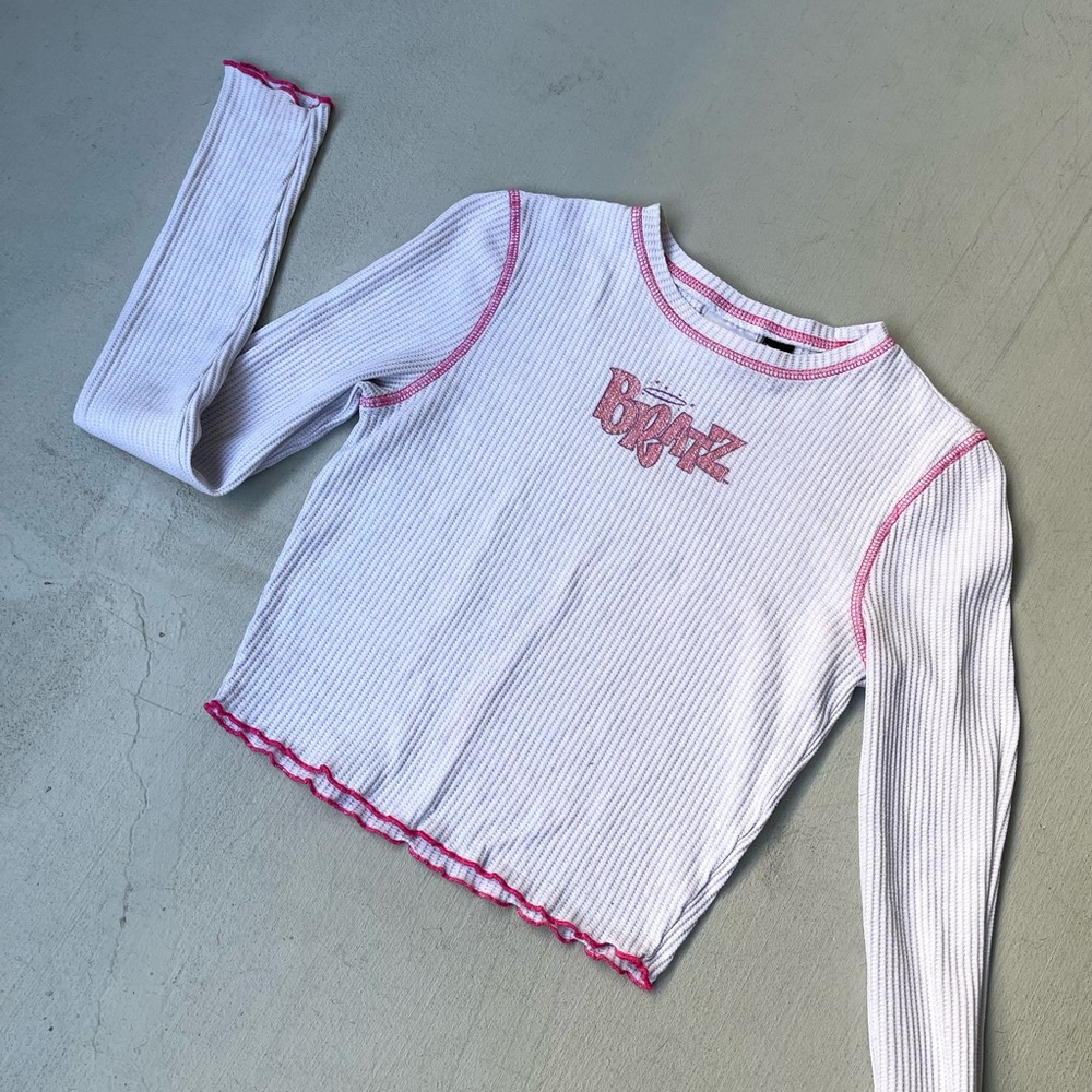 Bratz White Sparkly Logo Longsleeve Shirt